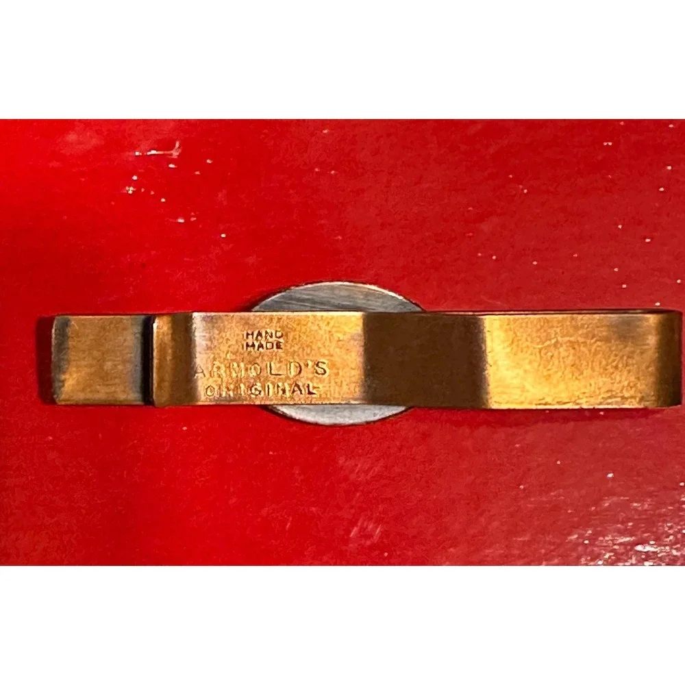 1960's Copper Tie Clasp Comedy & Tragedy Masks Arnold's Original